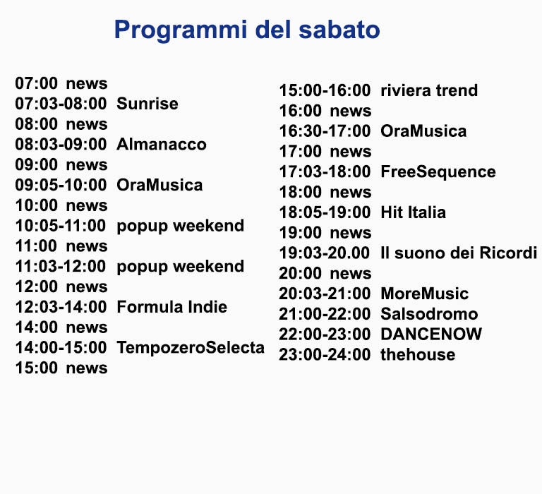 programmi lunedì